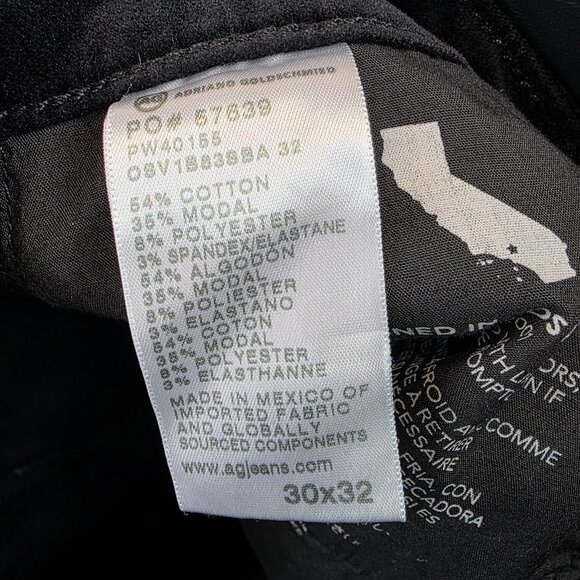 AG Adriano Goldschmied Farrah Boot Jeans Womens 30 Black Velvet High-Rise Fit - Picture 11 of 12